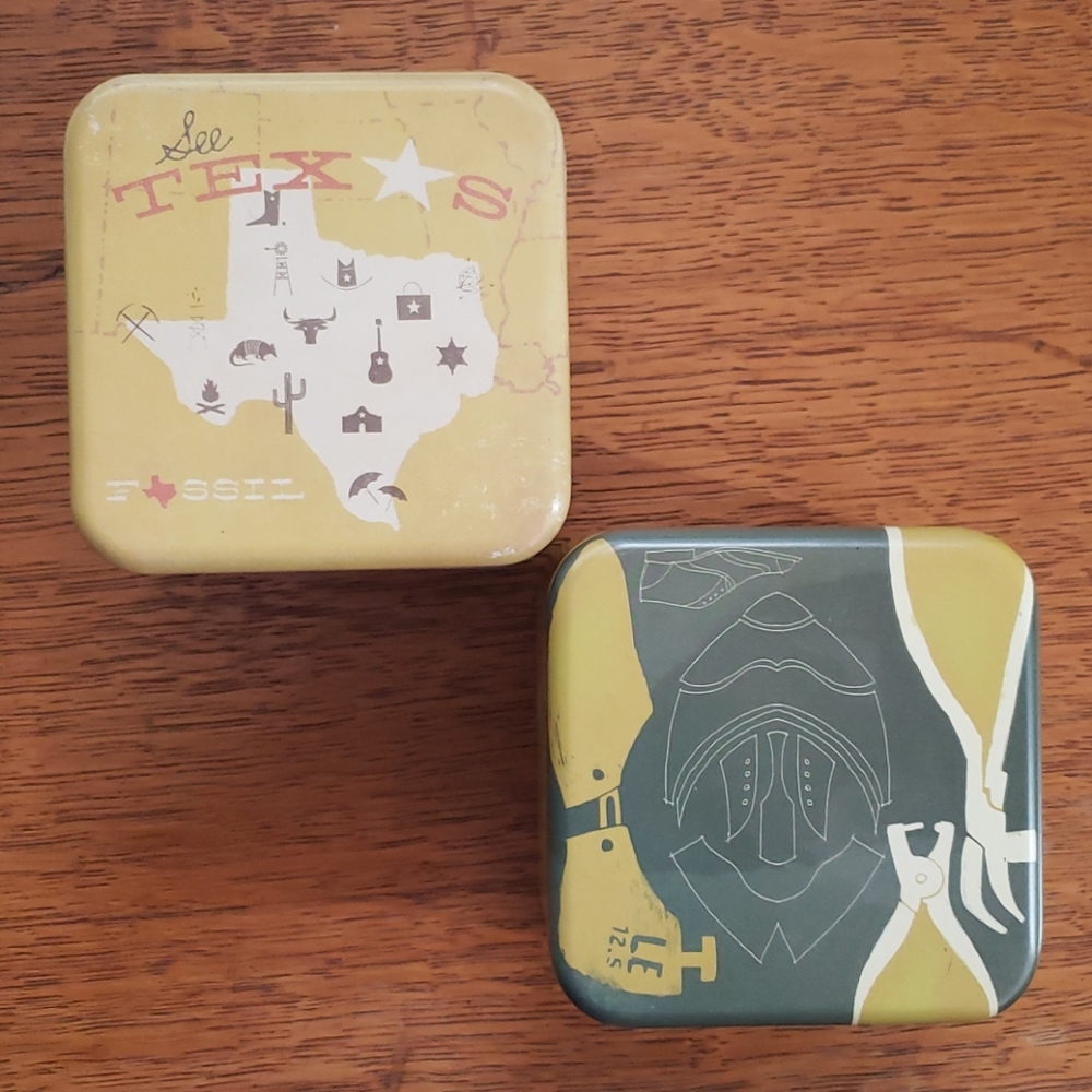 Fossil watch tins